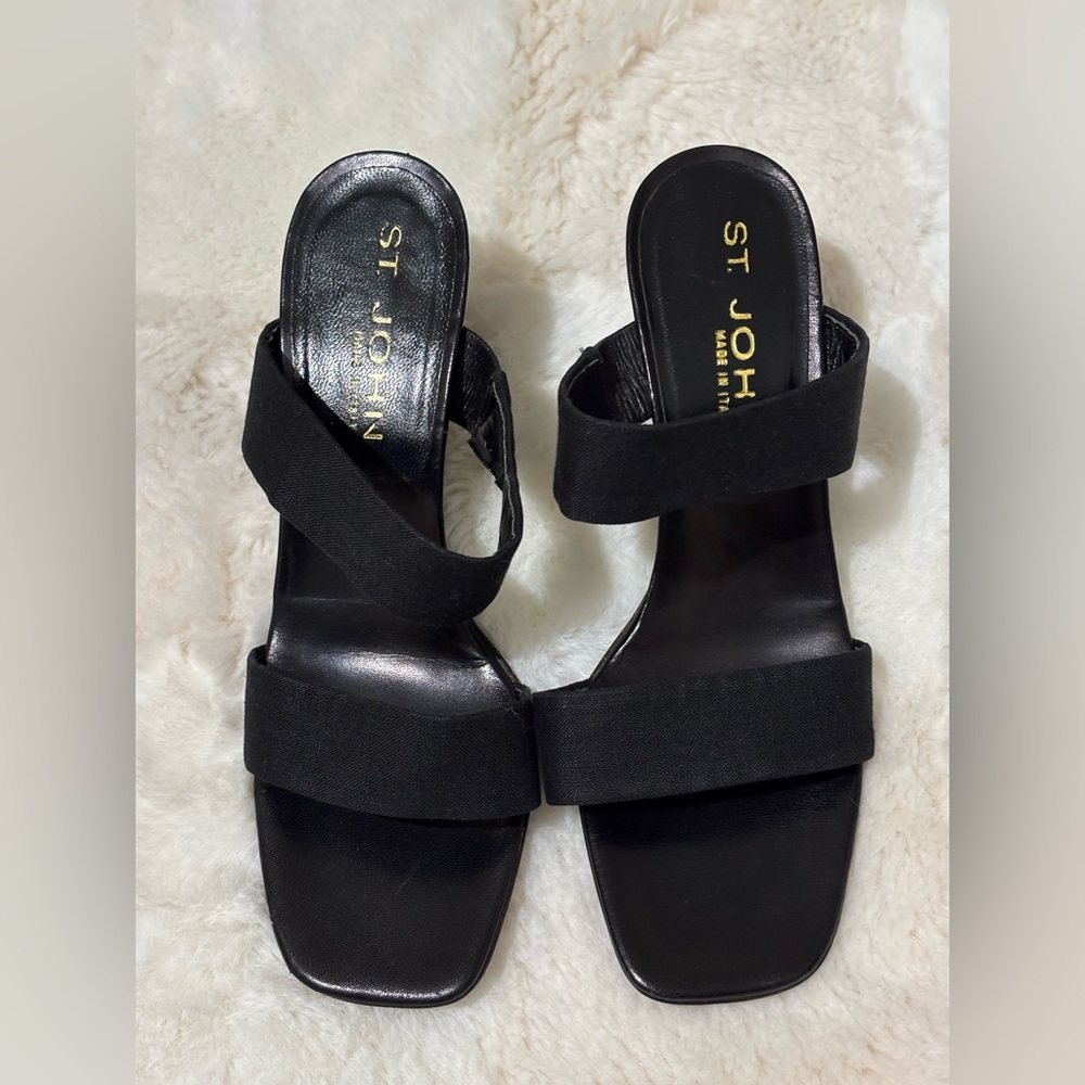 St. John Block Heel Sandals
